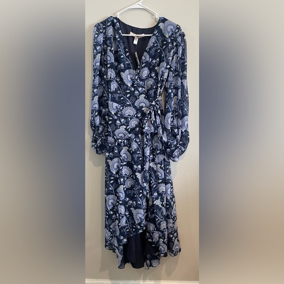 Anthropologie Hutch Geo Long Sleeve Wrap Midi Dress - Picture 3 of 4